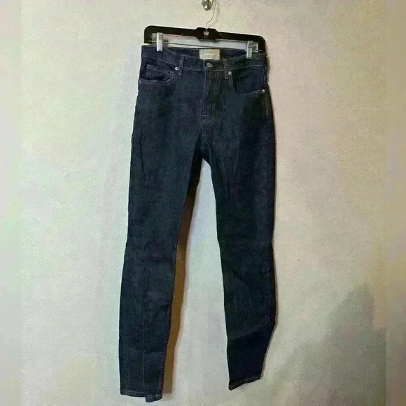 Everlane dark wash high rise skinny jeans dark wash size 28 like new - Picture 1 of 5